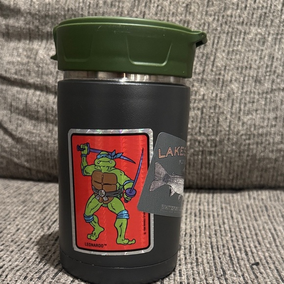 Stanley Green Lid and Black Travel Mug with Ninja Design - Picture 2 of 6